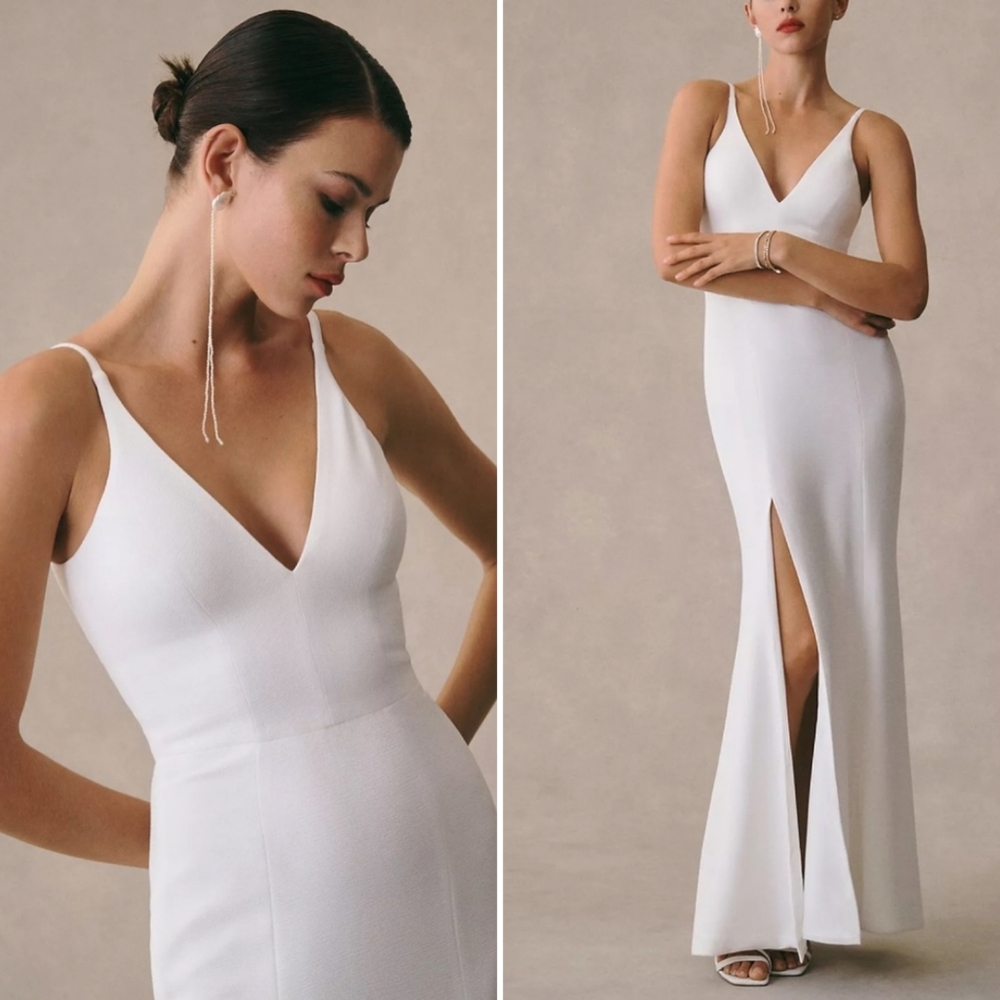 Elegant White Wedding Dress by BHLDN
